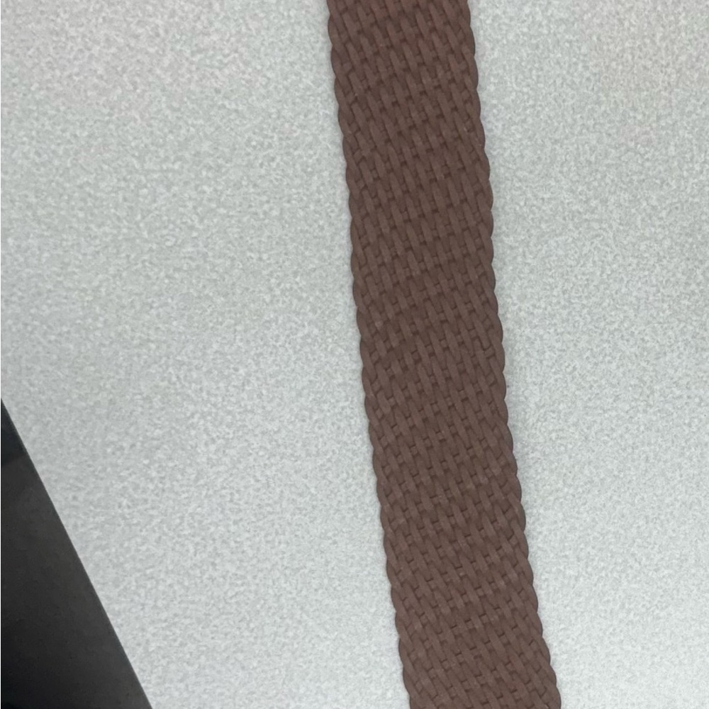 Brown Leather Belt with Red and Green Beads - Picture 3 of 5